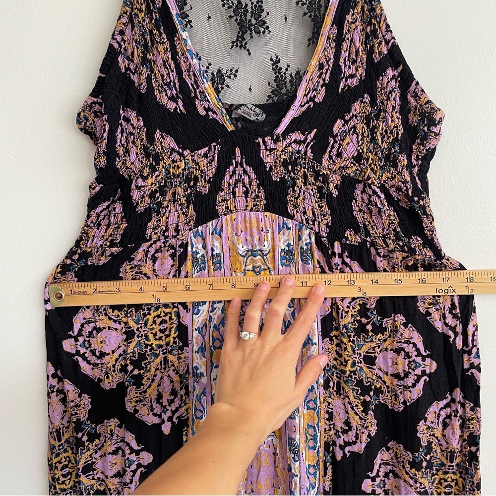 Free people That moment maxi slip dress lace festival boho fairy whimsigoth long - Picture 15 of 16